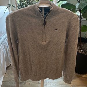Vineyard vines gray white cashmere blend Shep And Ian sweater top boy small